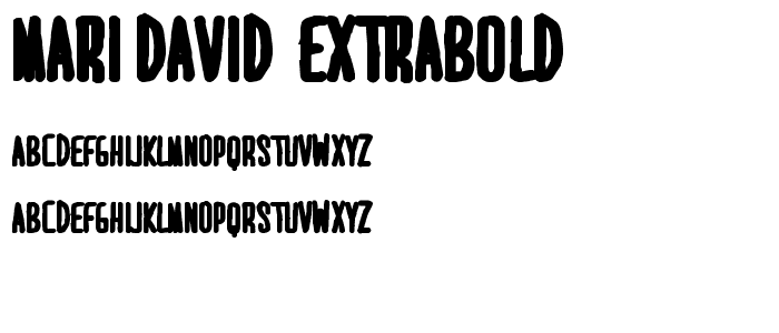 MARI_DAVID  EXTRABOLD font